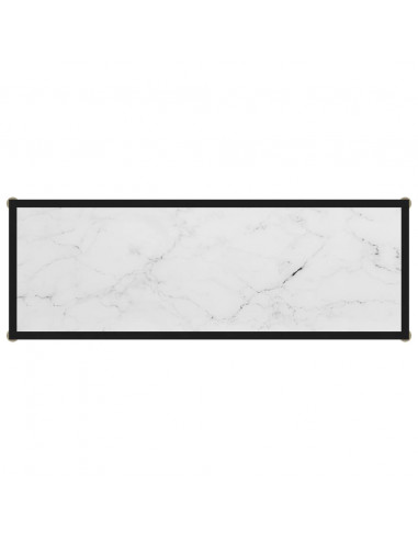 Tavolo Consolle Bianco 100x35x75 cm in Vetro Temperato