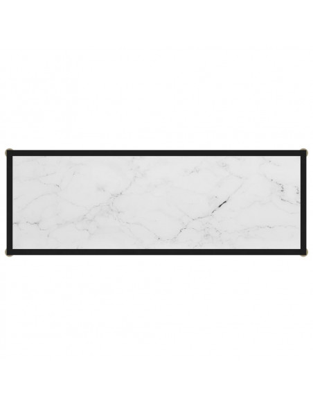 Tavolo Consolle Bianco 100x35x75 cm in Vetro Temperato