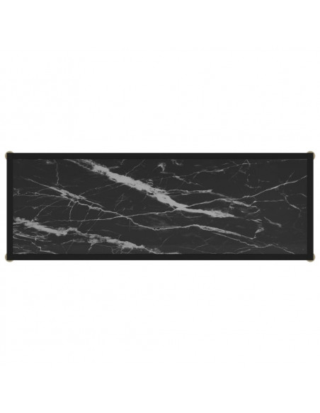 Tavolo Consolle Nero 100x35x75 cm in Vetro Temperato