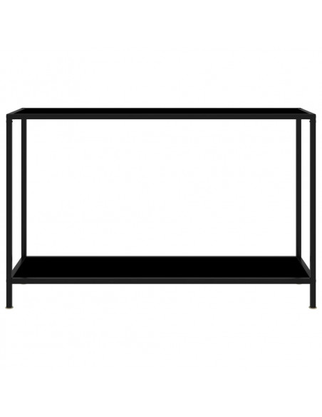 Tavolo Consolle Nero 120x35x75 cm in Vetro Temperato