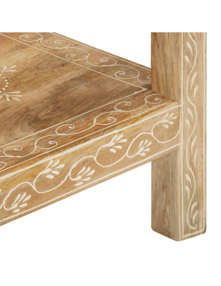 Tavolo Consolle 80x35x74 cm in Legno Massello di Mango