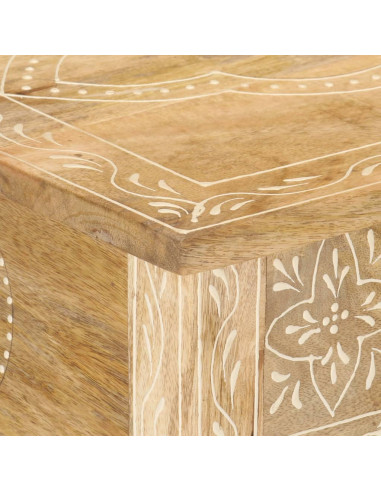 Tavolo Consolle 80x35x74 cm in Legno Massello di Mango