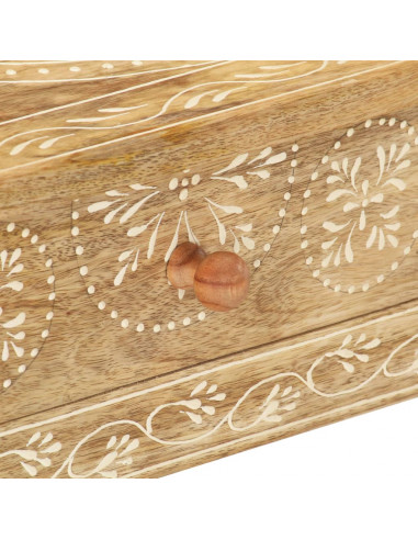 Tavolo Consolle 80x35x74 cm in Legno Massello di Mango