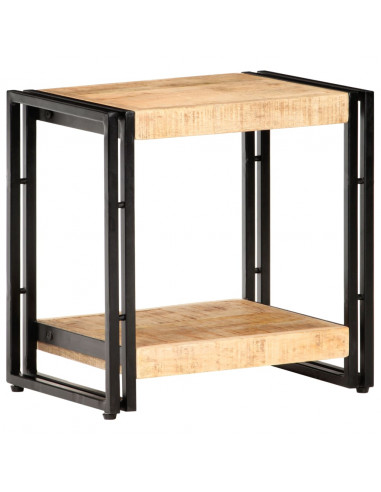 Tavolino 40x30x50 cm in Legno Massello di Mango Grezzo