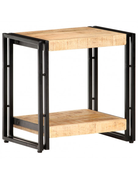 Tavolino 40x30x50 cm in Legno Massello di Mango Grezzo