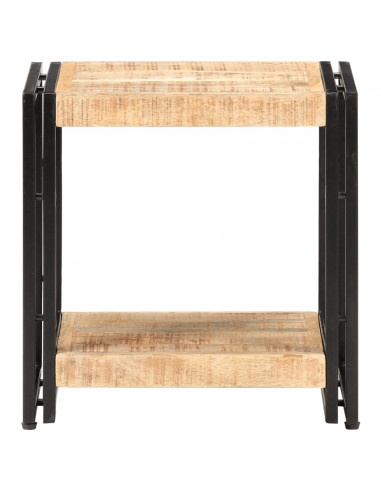 Tavolino 40x30x50 cm in Legno Massello di Mango Grezzo