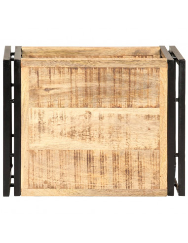 Tavolino 40x30x50 cm in Legno Massello di Mango Grezzo