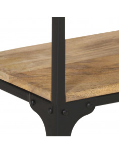 Tavolo Consolle 110x30x75 cm in Legno Massello di Mango 2