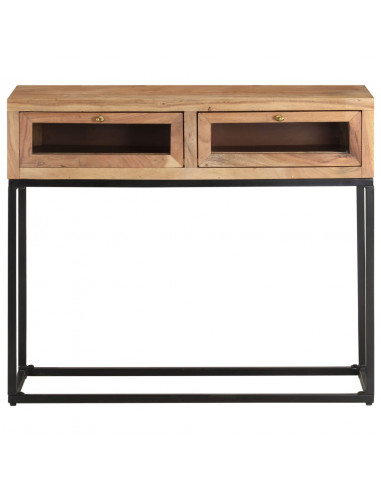 Tavolo Consolle 90x35x76 cm in Legno Massello d'Acacia