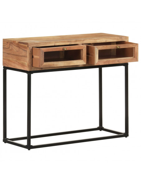 Tavolo Consolle 90x35x76 cm in Legno Massello d'Acacia