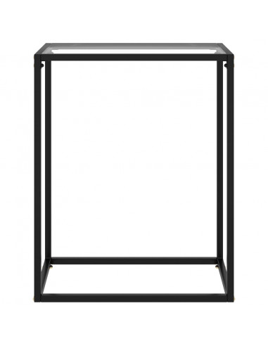 Tavolo Consolle Trasparente 60x35x75 cm in Vetro Temperato