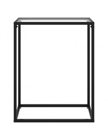 Tavolo Consolle Trasparente 60x35x75 cm in Vetro Temperato