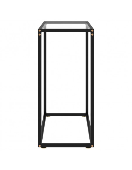 Tavolo Consolle Trasparente 60x35x75 cm in Vetro Temperato
