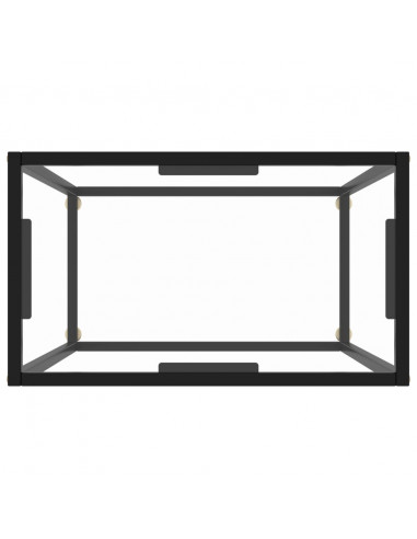 Tavolo Consolle Trasparente 60x35x75 cm in Vetro Temperato