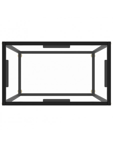 Tavolo Consolle Trasparente 60x35x75 cm in Vetro Temperato