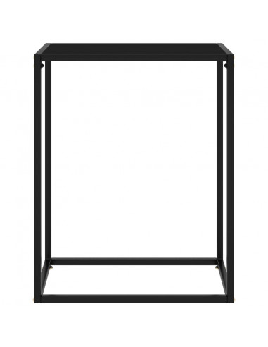 Tavolo Consolle Nero 60x35x75 cm in Vetro Temperato
