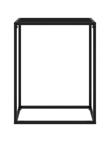 Tavolo Consolle Nero 60x35x75 cm in Vetro Temperato