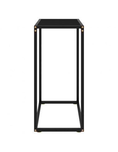 Tavolo Consolle Nero 60x35x75 cm in Vetro Temperato