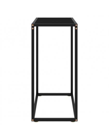 Tavolo Consolle Nero 60x35x75 cm in Vetro Temperato