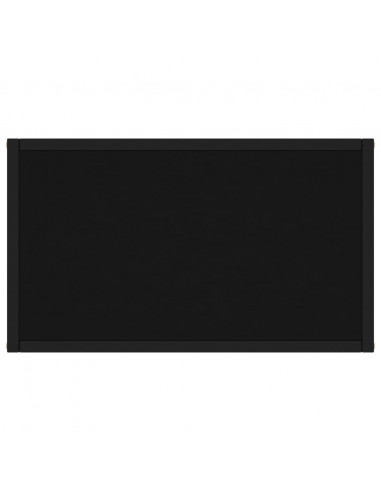 Tavolo Consolle Nero 60x35x75 cm in Vetro Temperato