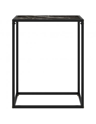 Tavolo Consolle Nero 60x35x75 cm in Vetro Temperato