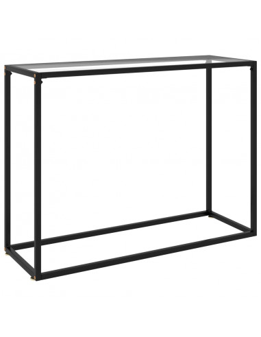 Tavolo Consolle Trasparente 100x35x75 cm in Vetro Temperato