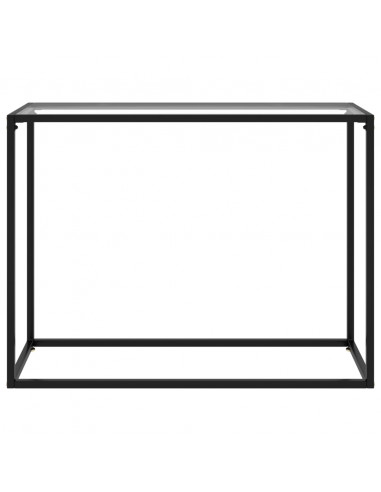Tavolo Consolle Trasparente 100x35x75 cm in Vetro Temperato