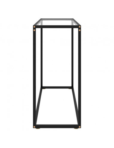 Tavolo Consolle Trasparente 100x35x75 cm in Vetro Temperato