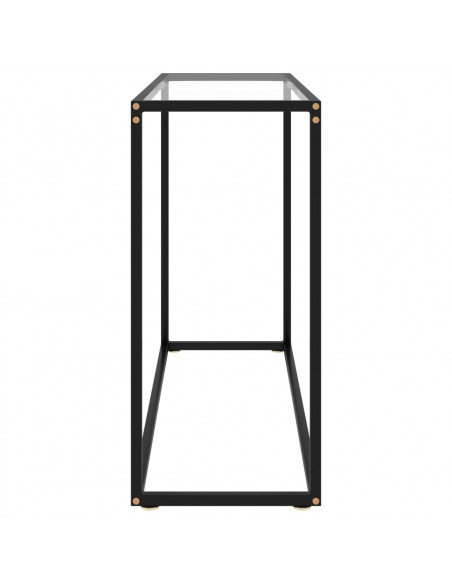 Tavolo Consolle Trasparente 100x35x75 cm in Vetro Temperato