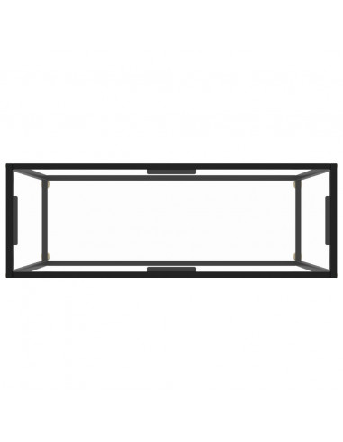 Tavolo Consolle Trasparente 100x35x75 cm in Vetro Temperato