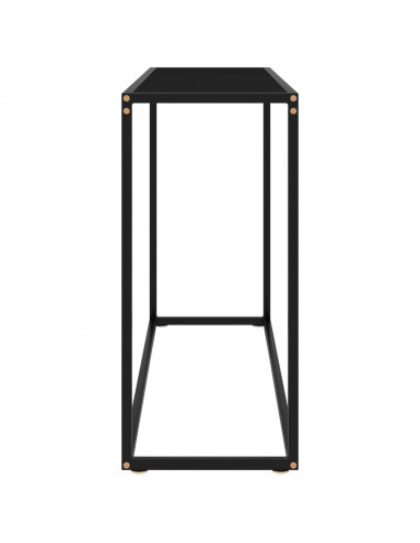 Tavolo Consolle Nero 100x35x75 cm in Vetro Temperato