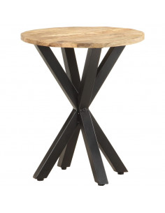 Tavolino di Servizio 48x48x56cm in Legno Massello di Mango 2