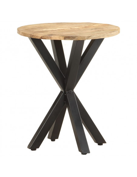 Tavolino di Servizio 48x48x56cm in Legno Massello di Mango