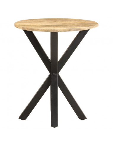 Tavolino di Servizio 48x48x56cm in Legno Massello di Mango