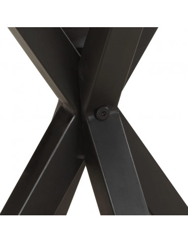 Tavolino di Servizio 48x48x56cm in Legno Massello di Mango