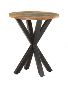 Tavolino di Servizio 48x48x56 cm in Legno Massello di Recupero 2