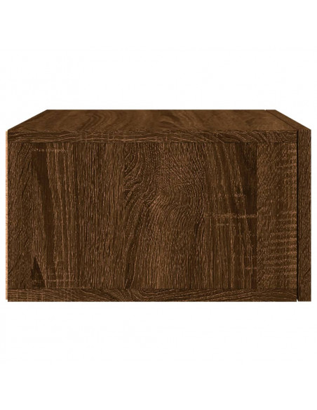 Comodino a Muro Rovere Marrone 35x35x20 cm
