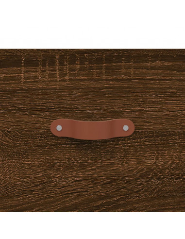 Comodino a Muro Rovere Marrone 35x35x20 cm