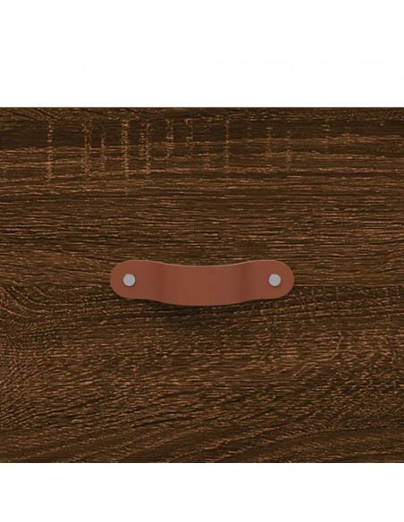 Comodino a Muro Rovere Marrone 35x35x20 cm