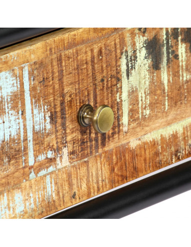 Tavolo Consolle 118x30x75 cm in Legno Massello di Recupero