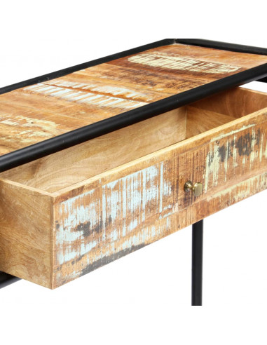 Tavolo Consolle 118x30x75 cm in Legno Massello di Recupero