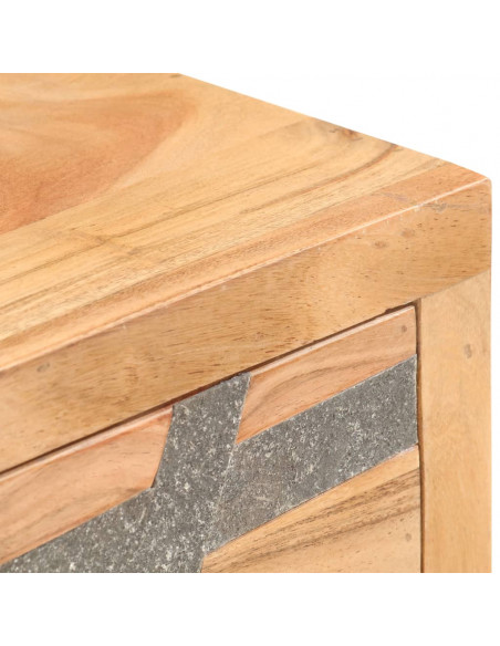 Tavolo Consolle 90x30x75 cm in Legno Massello di Acacia