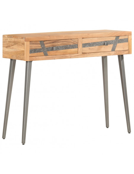 Tavolo Consolle 90x30x75 cm in Legno Massello di Acacia