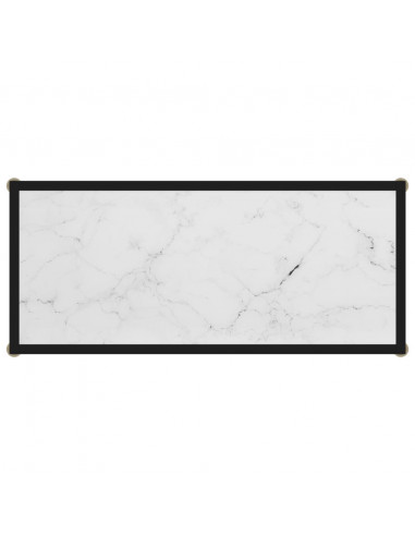Tavolo Consolle Bianco 80x35x75 cm in Vetro Temperato