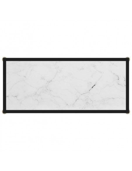 Tavolo Consolle Bianco 80x35x75 cm in Vetro Temperato