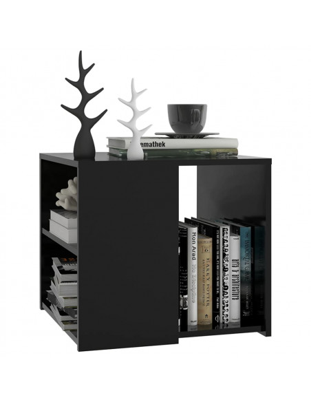 Tavolino Nero 50x50x45 cm in Legno Multistrato