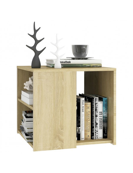 Tavolino Rovere Sonoma 50x50x45 cm in Legno Multistrato