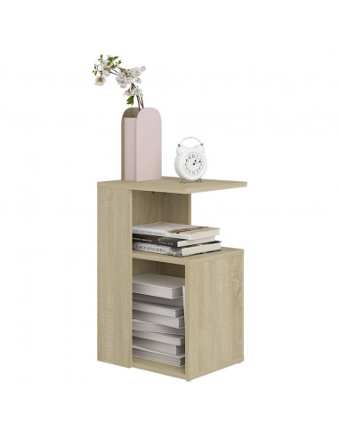 Tavolino Rovere Sonoma 36x30x56 cm in Legno Multistrato