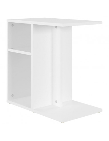 Tavolino Bianco 50x30x50 cm in Legno Multistrato