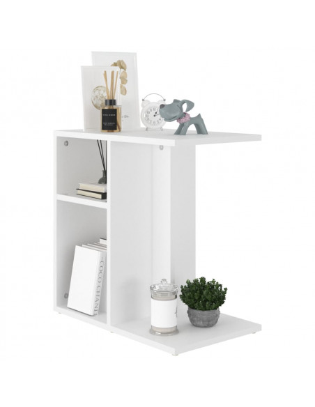 Tavolino Bianco 50x30x50 cm in Legno Multistrato